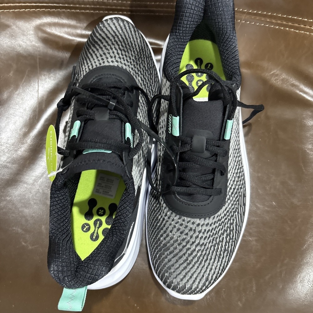 Fusion Crush Sport Golf Shoes, Women's Size 9.5, Black Ash/Mint